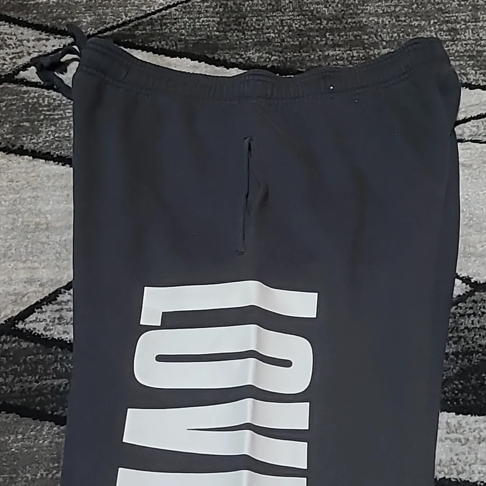 VS PINK 2013 EXTRA OVERSIZED FIT BOYFRIEND LOGO SWEATPANTS JOGGERS